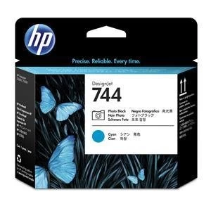 Image of HP 744 Photo Black and Cyan Printead Cartridge