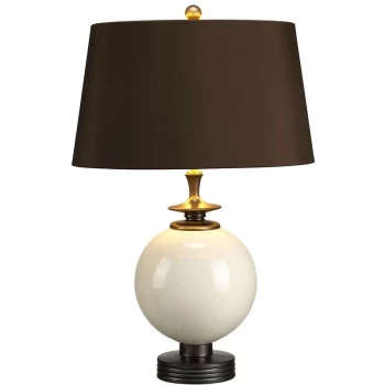 Image of Clara - 1 Light Table Lamp Cream, E27 - Elstead