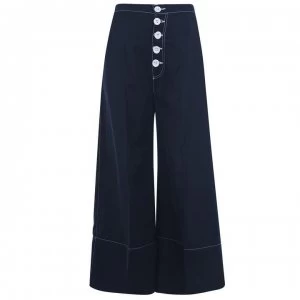 Image of Perseverance Flared Trousers - Navy