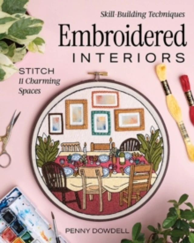 Image of Embroidered Interiors : Stitch 11 Charming Spaces Paperback / softback