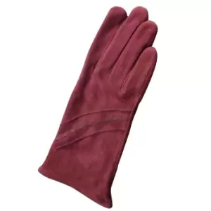 Image of Eastern Counties Leather Womens/Ladies Sian Suede Gloves (M) (Oxblood)
