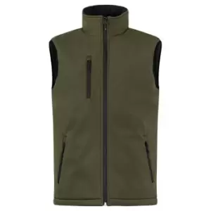 Image of Clique Mens Softshell Padded Gilet (M) (Fog Green)