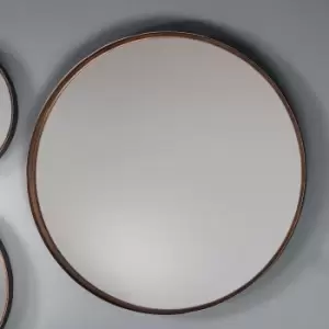 Image of Set of 2 Ruse Round Mirrors 61cm Bronze