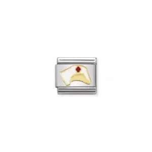 Image of Nomination Composable Classic Daily Life Gold Nurse S Hat Link 030208/25