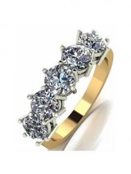 Image of Moissanite 9Ct Gold 5 Stone 2.50Ct Eternity Ring