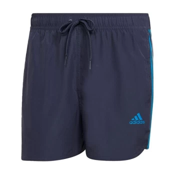 Image of adidas Very Short Length Retro Split Swim Shorts Mens - Blue