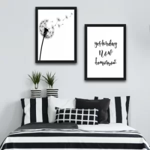 Image of Now Set Multicolor Decorative Framed Painting (2 Pieces)