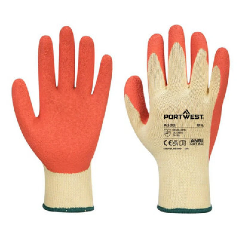 Image of Portwest A100 Latex Grip Gloves