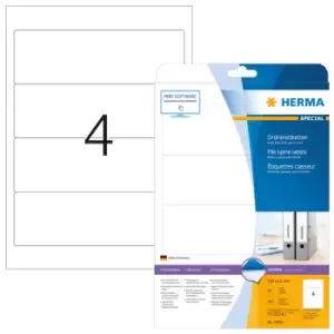 Image of HERMA File labels A4 192x61mm white paper matt opaque 100 pcs.