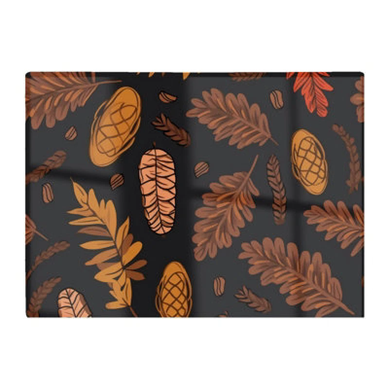 Image of Warren Reed Designer Autumn Leaves And Pinecones Chopping Board