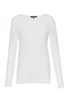 Image of French Connection Richter Knits Slash Neck Jumper White