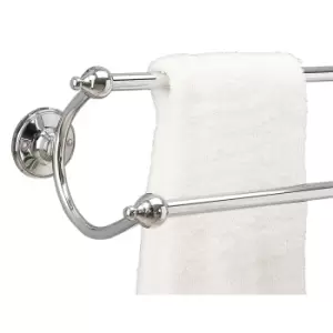 Image of Miller Stockholm Long Double Towel Rail, Chrome