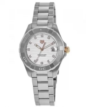 Image of Tag Heuer Aquaracer Automatic Silver Dial Diamond Stainless Steel Womens Watch WBD2320.BA0740 WBD2320.BA0740