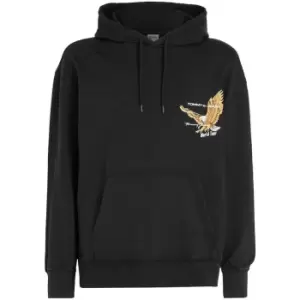Image of Tommy Jeans Tjm Rlx Vintage Eagle Hoodie - Black
