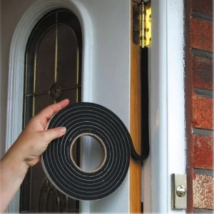 Image of Safeguard Stormguard Thick Rubber Weather Seal - 3.5m - Black