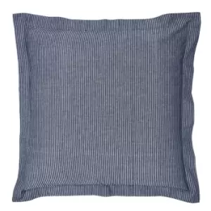 Image of Bedeck of Belfast Mazana Woven Stripe Pillowcase Square - Blue