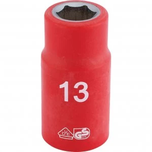 Image of Draper 1/2" Drive VDE Fully Insulated Hexagon Socket Metric 1/2" 13mm