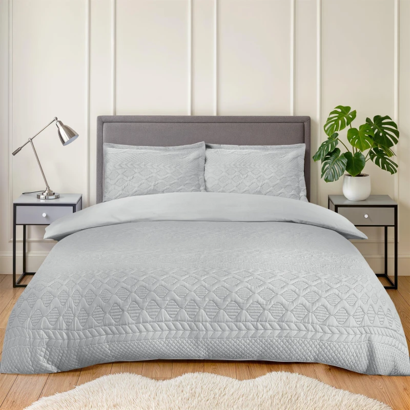 Image of Emma Barclay Duvet Set inc Pillowcases Aran Silver unisex Double