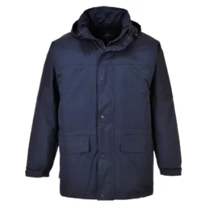 Image of Portwest Mens Oban Fleece Lined Waterproof Jacket Navy S