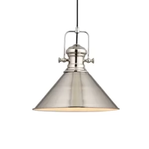 Image of Brampton Dome Ceiling Pendant Light Polished Nickel Finish