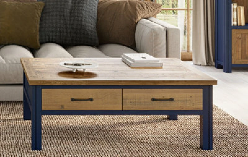 Image of Baumhaus Splash Of Blue - Coffee Table With Four Drawers