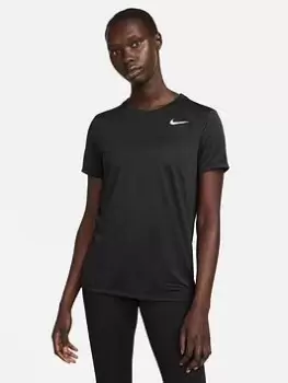 Image of Nike Dri-FIT Short Sleeve T-Shirt - Black/White, Size XS, Women