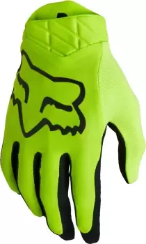 Image of FOX Airline Motocross Gloves, black-yellow Size M black-yellow, Size M
