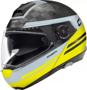Image of Schuberth C4 Pro Carbon Tempest Helmet, black-yellow, Size S, black-yellow, Size S
