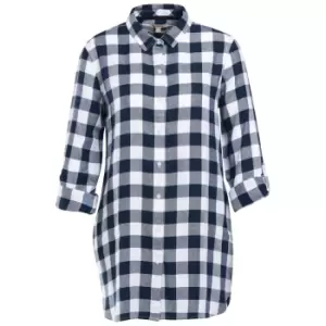 Image of Barbour Womens Baymouth Shirt Navy Check 12