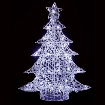 Image of Premier 3ft Soft Acrylic Pre-Lit Christmas Tree - White