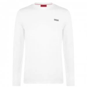 Image of Hugo Boss Derol 212 Chest Logo Long Sleeve T-Shirt White Size L Men