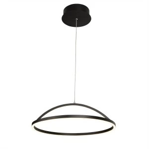 Image of Integrated LED 1 Light Pendant Matt Black