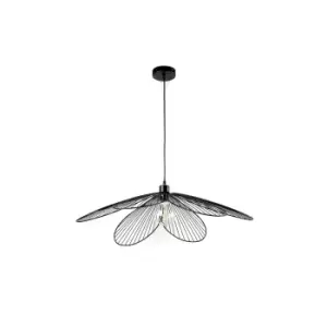Image of Fiore Dome Pendant Ceiling Light, Black