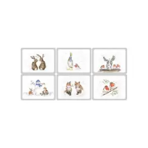 Image of Christmas Collection Placemats Set Of 6 - Wrendale Designs