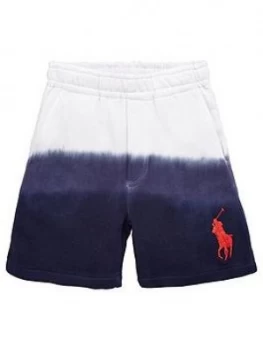 Image of Ralph Lauren Boys Ombre Big Pony Jersey Shorts - White