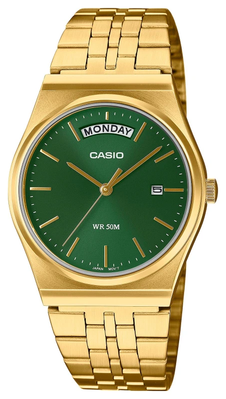 Image of Casio MTP-B146G-3AVEF Retro MTP Series Day/Date (35mm) Green Watch