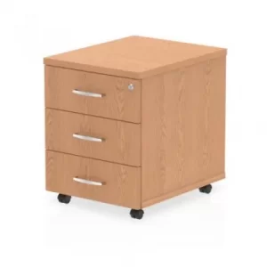 Image of Trexus 3 Drawer Mobile Pedestal 430x500x510mm Oak Ref I000773