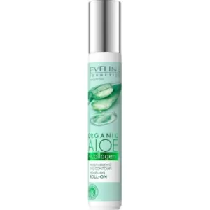Image of Eveline Cosmetics Organic Aloe+Collagen eye roll-on with moisturising effect 15 ml