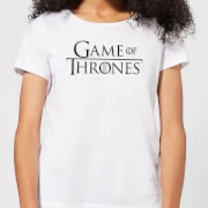 Image of Game of Thrones Stacked Logo Womens T-Shirt - White - 3XL
