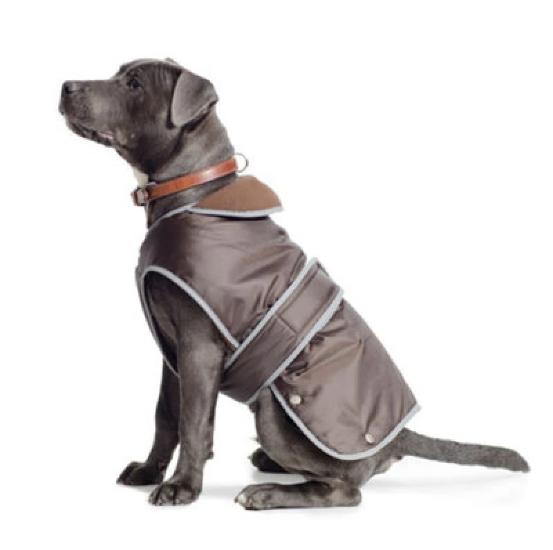 Image of Ancol Waterproof All Weather Stormguard Dog Coat Chocolate