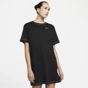 Image of Nike Swoosh T Shirt Dress Womens - Black