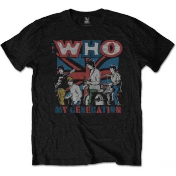 Image of The Who - My Generation Sketch Unisex Medium T-Shirt - Black