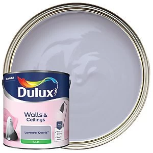 Image of Dulux Walls & Ceilings Lavender Quartz Silk Emulsion Paint 2.5L