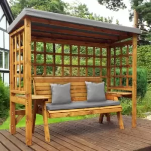 Image of Charles Taylor Wentworth 3 Seat Arbour with Cover, Grey