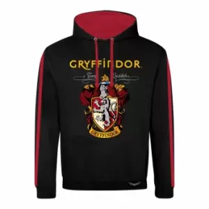 Image of Harry Potter Unisex Adult Property of Gryffindor Contrast Hoodie (M) (Black/Red)
