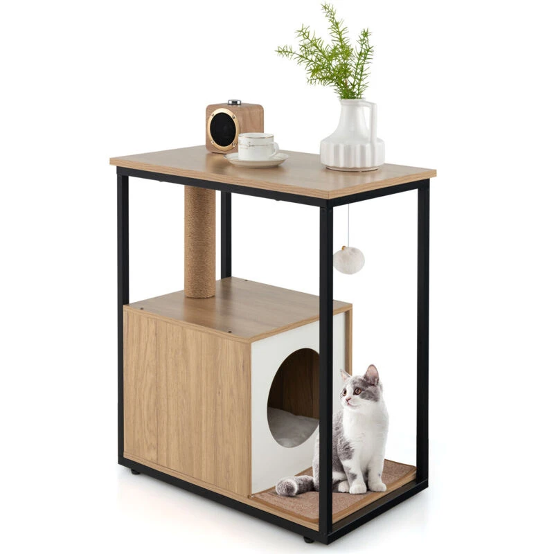 Image of COSTWAY Double-Sided Chalkboard Foldable Advertising Board White