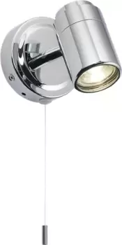 Image of KnightsBridge 230V IP44 GU10 Single Spotlight - Chrome
