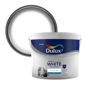 Image of Dulux Walls & Ceilings Pure Brilliant White Matt Emulsion Paint 10L