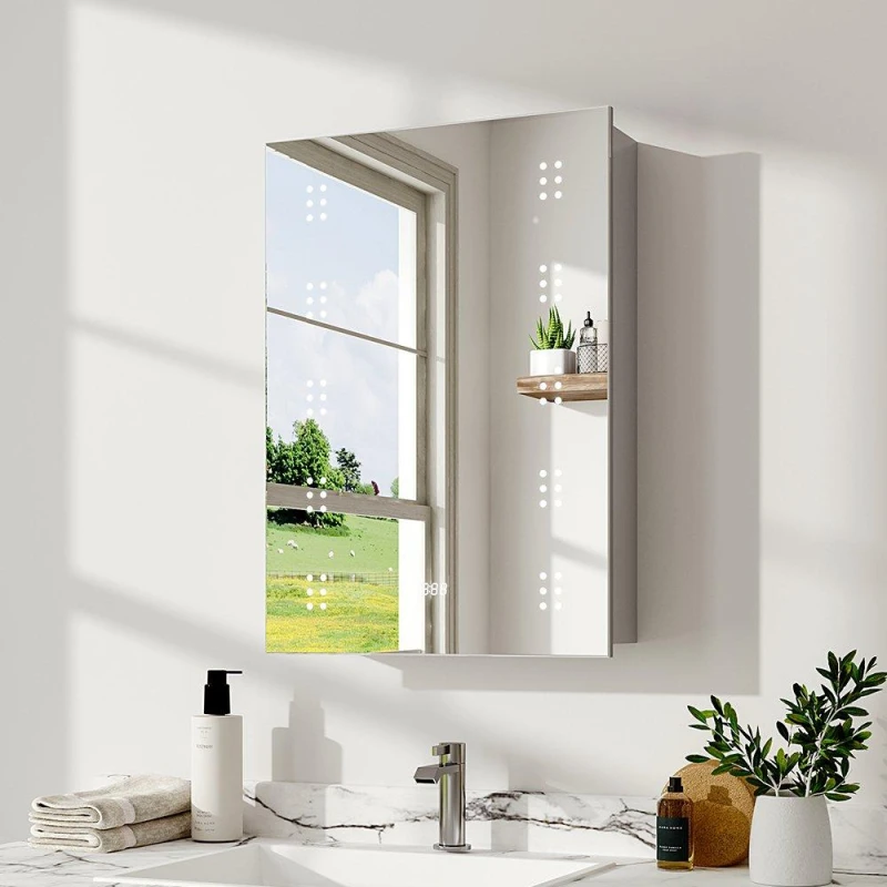 Image of Kabinet UK LED Wall-Mount Mirror Cabinet with Demister Pad White unisex One size