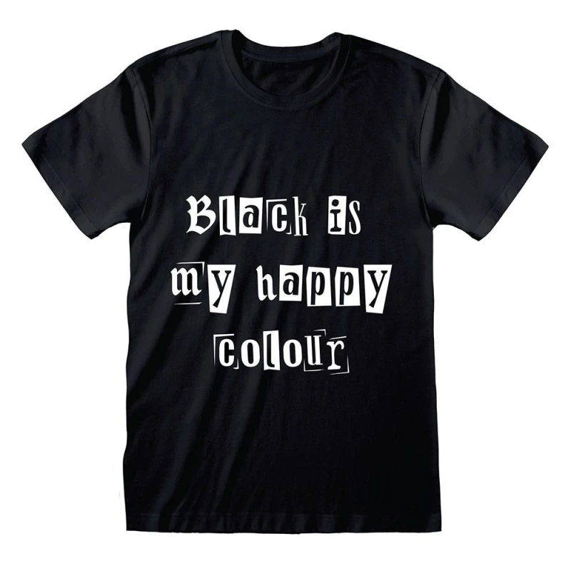 Image of Something Different Something Different Men Black Is My Happy Colour T-Shirt Size: Small Black S Male 5063750960166